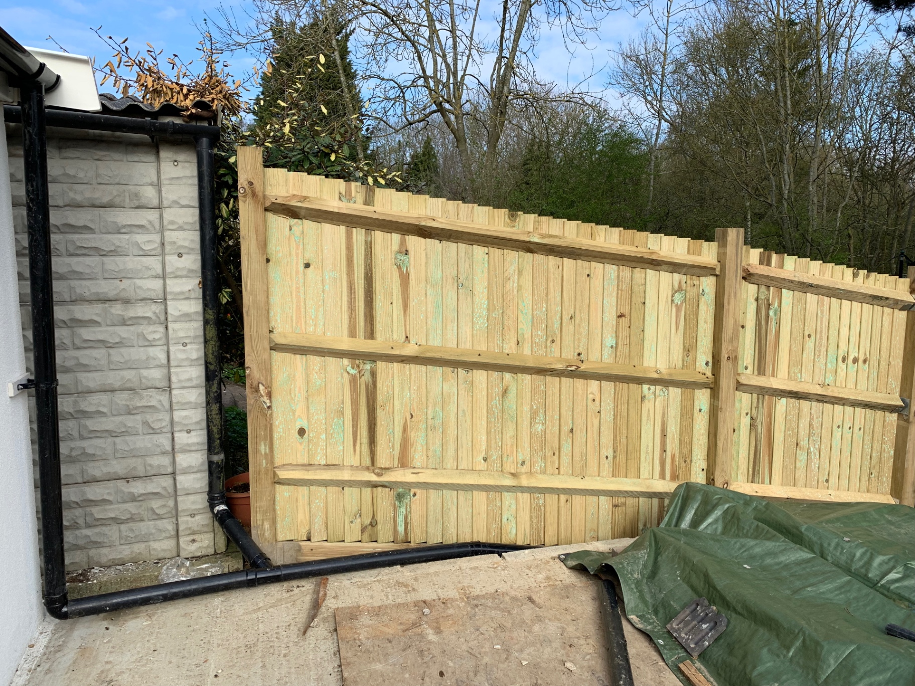 Closeboard panel completed — Petts Wood fencing project by Gardner Contract Services